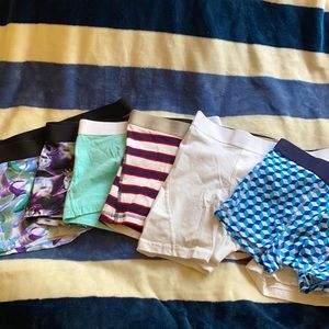 6 Pairs H&M Boxer Briefs, 5 Size M 1 Size S